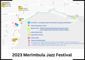Site map showing all the 2023 Merimbula Jazz Festival Venues